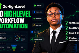 setup gohighlevel CRM workflow and marketing automation