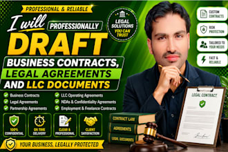 professionally draft business contracts, legal agreements and llc documents
