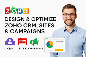 setup zoho CRM, zoho one, zoho site, zoho campaigns, form