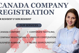 do canada company registration, business registration, nuans report, gst hst tax