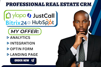 ylopo justcall real estate wise agent bitrix24 hubspot crm email automation ai