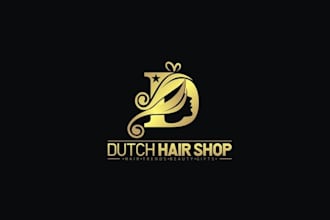 design innovative dutch hair shop logo