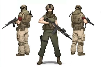 create military tactical character