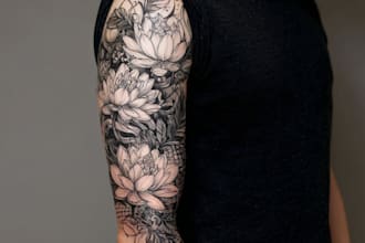 create a tattoo design of tattoo sleeve