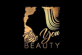 design beautiful amazing makeup line logo