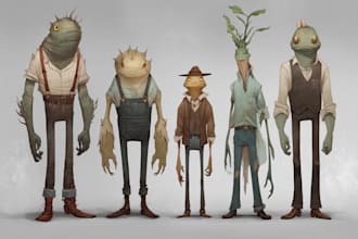 draw character designs for monsters