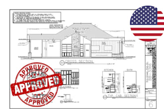 draw architectural and structural drawing plan with pe stamp for building permit