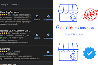 gmb profile verification and verify and fix suspended google business