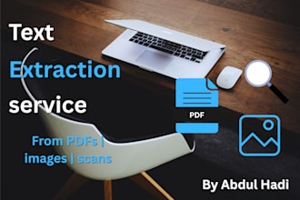 do text extraction and image to text using ocr