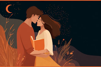 design romantic book cover for your story
