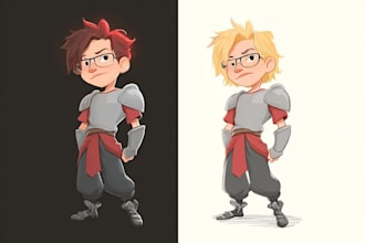 design a 2d cartoon character