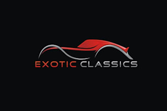 design beautiful exotic car boat dealer logo