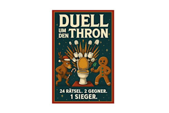 create a book cover wanted advent duel toilet throne funny design