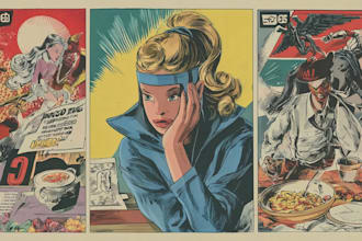 draw a retro vintage comic illustration