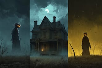 design horror creature concept art