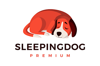 make an amazing sleeping dog logo for your business