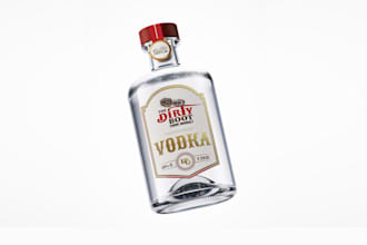 design dirty boot spirits bottle label logo