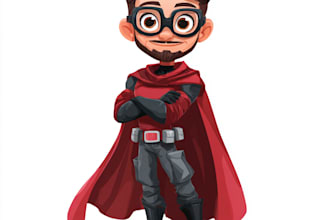 create superhero cartoon character for you