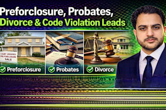 provide motivated seller, pre foreclosure and code violation leads