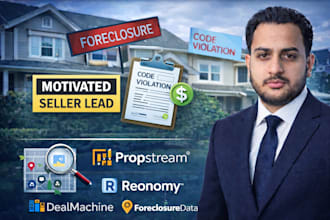 provide motivated seller, pre foreclosure and code violation leads