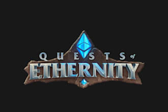 do modern film, game, book title logo for you