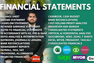 prepare financial statements as per ifrs, US gaap and UK gaap