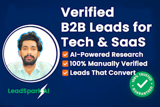 provide verified b2b lead generation for saas and tech startups