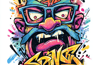 create unique street art graffiti collage