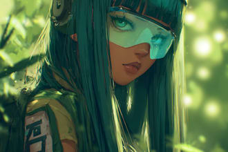create cyberpunk anime style illustration for you