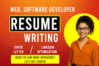 I will review and write web, software developer resume