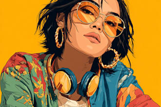 create a unique street pop art illustration