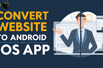 convert your website into android and ios app, webview app
