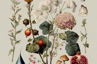 draw high quality animal, insect, and botanical art