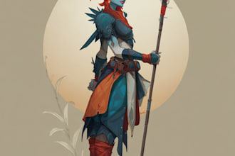 create original fantasy heroes and villains or beings