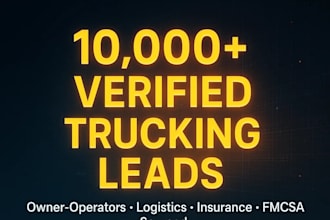 provide 10k exclusive trucking, owner operator, and logistics leads