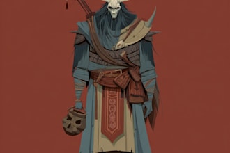 draw a famous fantasy horror character design