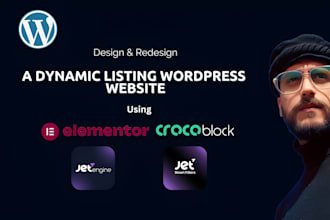 create dynamic listing website with crocoblock jetengine and elementor