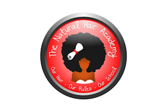 design surprising natural hair academy logo
