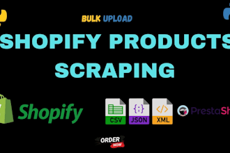 scrape products and upload in shopify or woocommerce