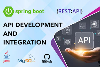integrate any API or develop java spring boot rest API