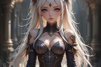 draw fantasy scifi custom characters and characters