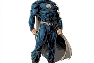 draw you dc or marvel style comic book and superhero