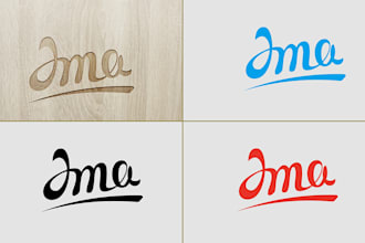 custom  create  font  logo  typography vector