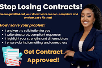 write winning government contract proposal, write response to rfp, bid proposal