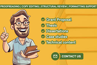 edit, review a rejected grant proposal, manuscript, or dissertation