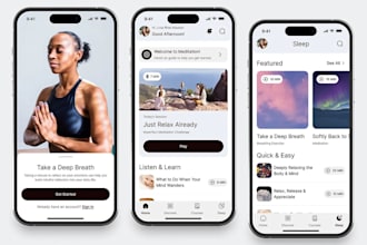 develop meditation app, affirmation app, yoga app both for android and ios