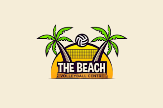design awesome beach volleyball centre logo