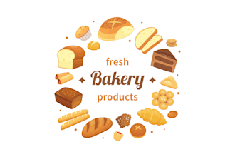 design eye catchy handcrafted bakery badge logo in 12 hours