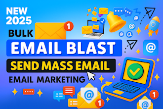 send bulk email marketing cold email outreach email campaign blast service