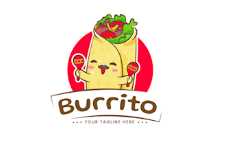 create graceful and fantastic burrito logo design